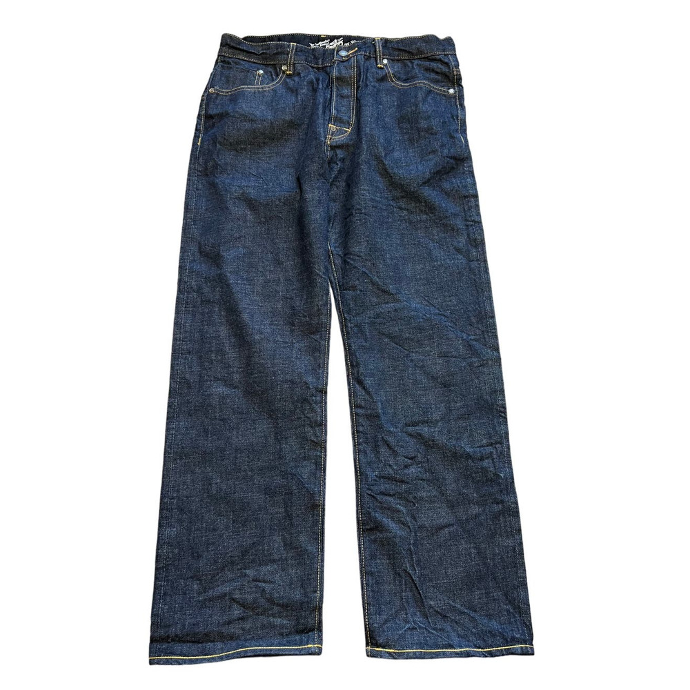 Fiberops Dark Wash Straight Leg Workwear Jeans Size 36x30